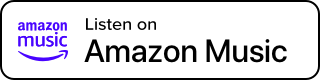 A white rectangular button with the Amazon Music logo and text that reads "Listen on Amazon Music" in black and blue letters.
