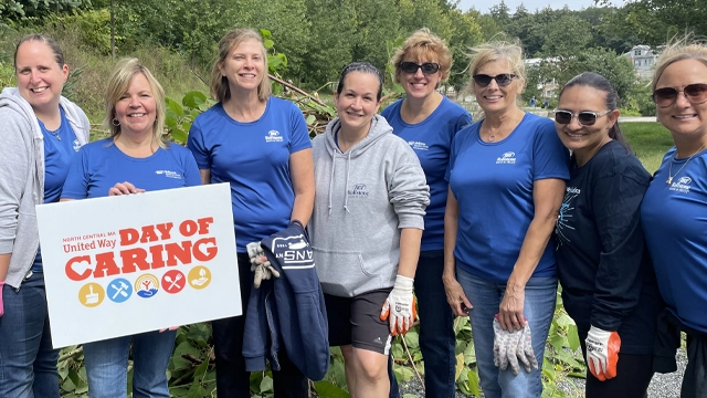 Employees volunteering for United Way's Day of Caring.